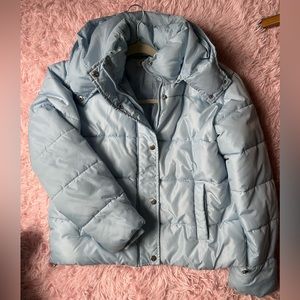 baby blue puffer coat